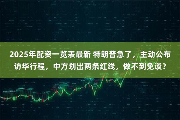 2025年配资一览表最新 特朗普急了，主动公布访华行程，中方划出两条红线，做不到免谈？